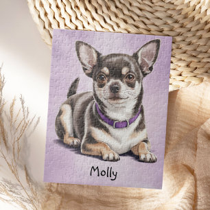 Schattige Gepersonaliseerde Chihuahua Legpuzzel