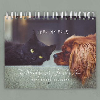 Schattige gepersonaliseerde huisdierliefhebbers 20 kalender