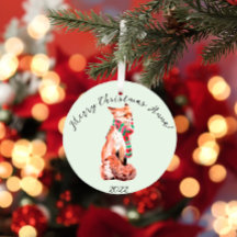 Schattige gepersonaliseerde kerstvos 