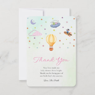 Schattige geslacht neutrale babyshower bedankkaart