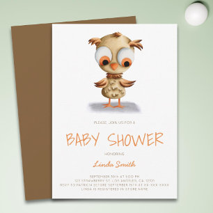 Schattige Geslachtsneutrale Uil Baby shower Kaart