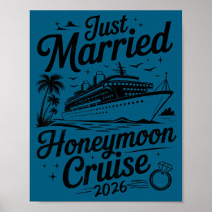 Schattige getrouwde huwelijksreis cruise 2026 pasg poster