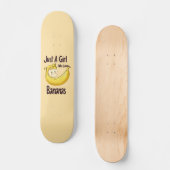 Schattige gewoon een meisje dat houdt van bananen skateboard (Voorkant)