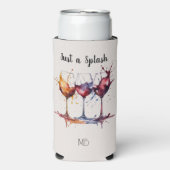 Schattige Gewoon een Splash of Wine Waterverf (Seltzer Voorkant)