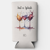 Schattige Gewoon een Splash of Wine Waterverf (Voorkant)