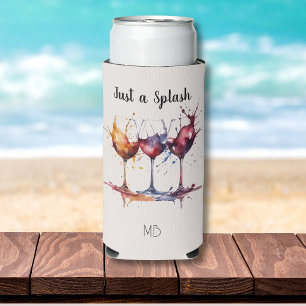 Schattige Gewoon een Splash of Wine Waterverf