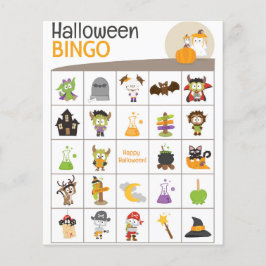 Schattige Ghost & Bird Halloween BINGO Board!