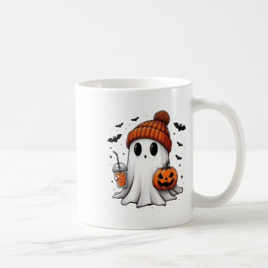 Schattige Ghost Drink Koffie Halloween Ghost Coffe Koffiemok (Rechts)