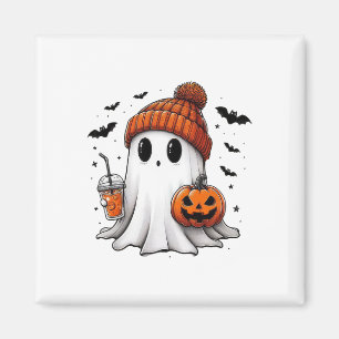 Schattige Ghost Drink Koffie Halloween Ghost Coffe Magneet