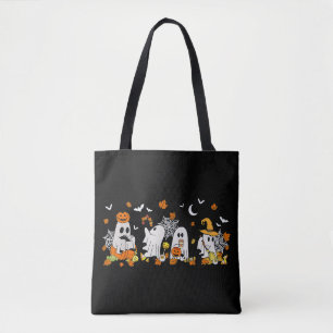 Schattige Ghost Drink Koffie Halloween Herfst Ghos Draagtas
