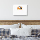 Schattige Ghost en Black Cat Classic T-shirt Canvas Afdruk (Insitu (Slaapkamer))
