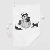 Schattige Ghost en Black Cats Classic T-shirt Golfhanddoek (Insitu)