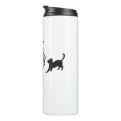 Schattige Ghost en Black Cats Classic T-shirt Thermosbeker (Geroteerd rechts)