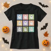 Schattige Ghost Grid Halloween Shirt; Leuke Ghost T-shirt