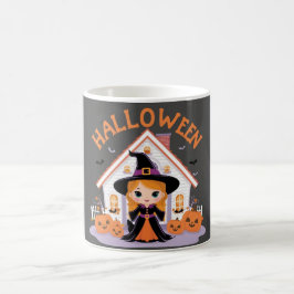 Schattige Ghost House Decor voor Halloween Koffiemok
