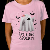 Schattige Ghost Let's Get Spooky Halloween T-shirt