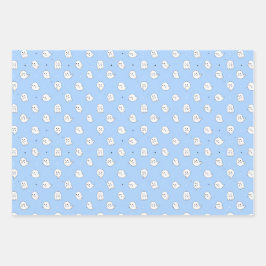 Schattige Ghost Multi Color Pattern Inpakpapier Vel