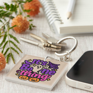 Schattige Ghost & Pumpkin - Happy Halloween Sleutelhanger