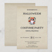 Schattige Ghost Purse Bow Coffee Star  Halloween Kaart (Voorkant / Achterkant)