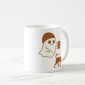 Schattige Ghost Walking Chihuahua Koffiemok (Voorkant rechts)