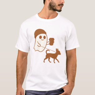 Schattige Ghost Walking Chihuahua T-shirt