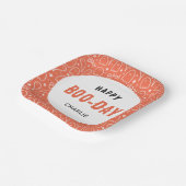 Schattige Ghosts Pattern Happy 'Boo-Day' gepersona Papieren Bordje (Gebogen)