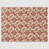 Schattige Gingbread Man Patchwork Kerstmis Tissuepapier (Voorkant)