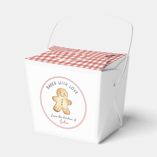 Schattige  Ginger broodkoekje man Bedankdoosjes (Voorkant Zijde)