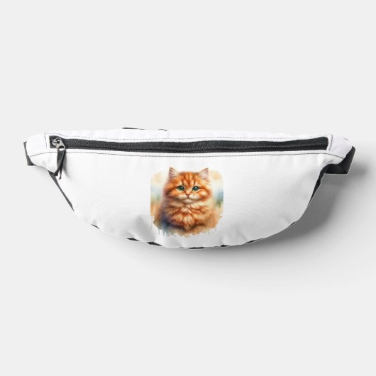 Schattige Ginger Tabby Cat Classic T-shirt Heuptasje (Liggend)