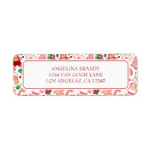 Schattige Gingerbread Christmas Retouradres Etiket (Voorkant)
