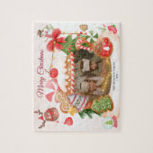 Schattige Gingerbread House Custom foto puzzel (Verticaal)