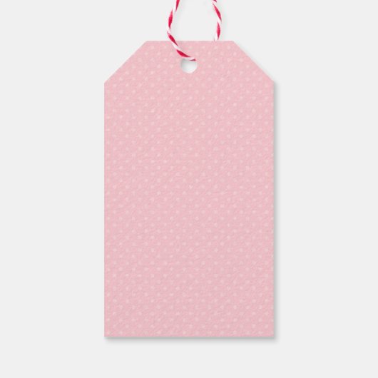 Schattige Gingerbread Man Christmas Pink Gift Labe Cadeaulabel (Achterkant)