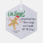Schattige Gingerbread Man Ornament - Custom Holida (Voorkant)
