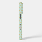 Schattige Gingham Dachshund Monogram Eend Blauw Case-Mate iPhone Case (Achterkant / Rechts)