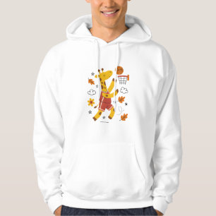 Schattige Giraf die Basketbal Cartoon speelt  Hoodie