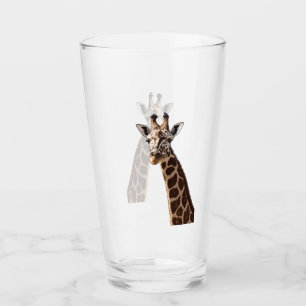 Schattige Giraf Kijkt Naar Jou! Glas