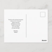 Schattige Giraf met Bloemenkroon Bedankt Briefkaart (Achterkant)