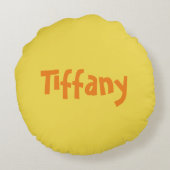 Schattige Giraf Rond Kussen (Achterkant)