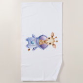 Schattige Giraffe Astronaut Illustratie Classic T- Strandlaken (Voorkant)
