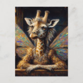 Schattige Giraffe Fairy Briefkaart (Voorkant)