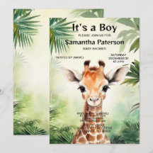Schattige Giraffe Jungle Baby Shower Feest Mooie