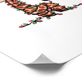 Schattige Giraffe Kerstboom Giraffe Liefhebbers   Poster (Hoek)