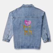 Schattige Giraffe Lovers Denim Jacket (Achterkant)