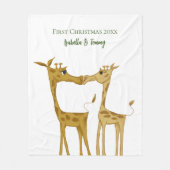 Schattige Giraffe Lovers Fleece Deken (Voorkant)