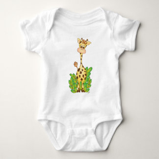 Schattige Giraffe met Leaves T-shirt