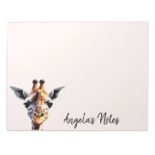 Schattige Giraffe Notitieblok (Voorkant)