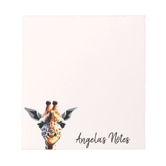 Schattige Giraffe Notitieblok (Voorkant)