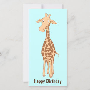 Schattige Giraffe Plat Kaart
