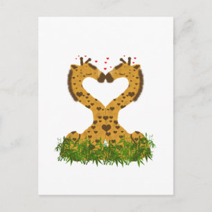 Schattige Giraffes van de Cute Love Heart Shaped K Briefkaart