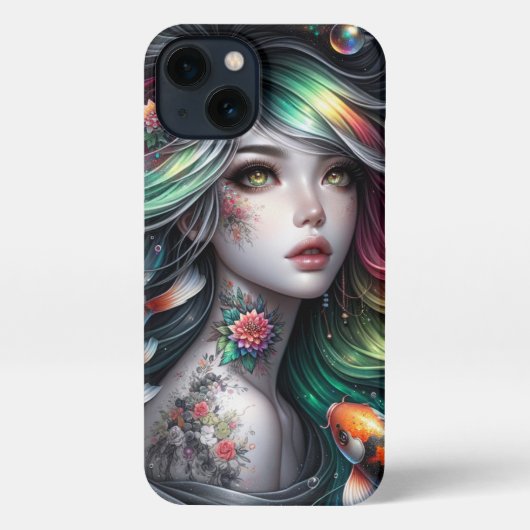 Schattige Girl's design iPhone Hoesje (Achterkant)